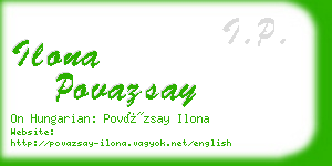 ilona povazsay business card